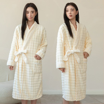 Halat de baie pentru femei – iarnă, din bumbac-poliester, absorbant și uscare rapidă