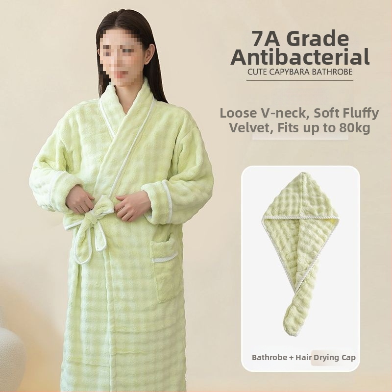 Halat de baie pentru femei – iarnă, din bumbac-poliester, absorbant și uscare rapidă