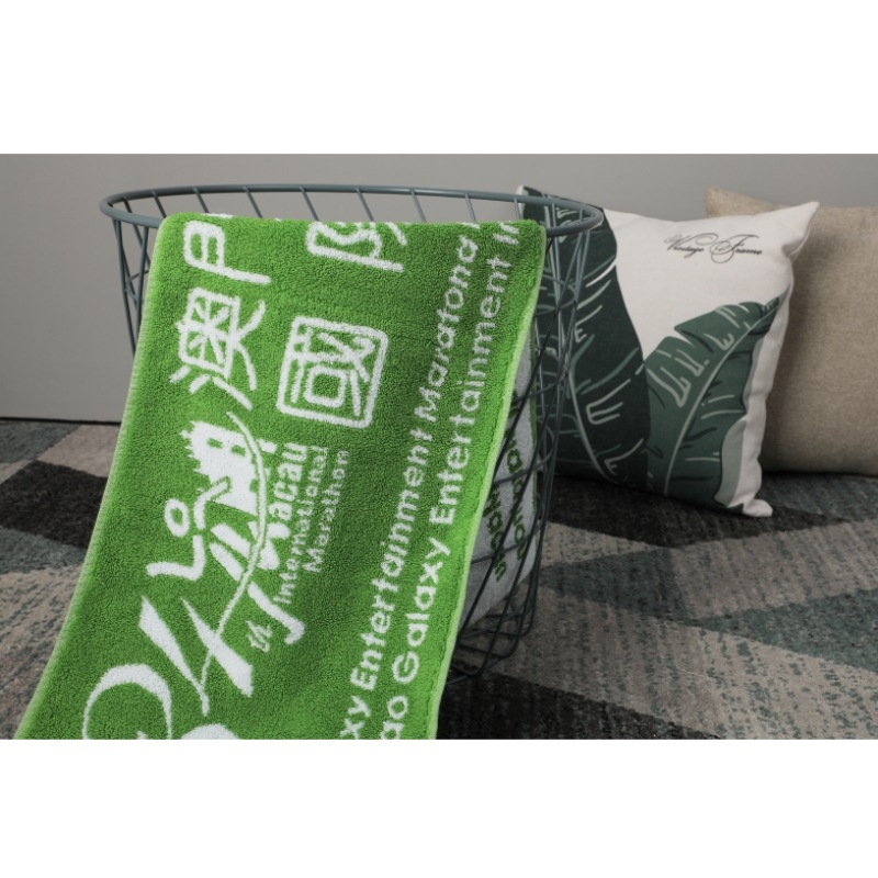 Ζακάρντ Αθλητική Πετσέτα, 100% Βαμβάκι, Νήμα χωρίς Συστροφή, Απλή Ύφανση, Διαθέσιμη Εκτύπωση Λογοτύπου