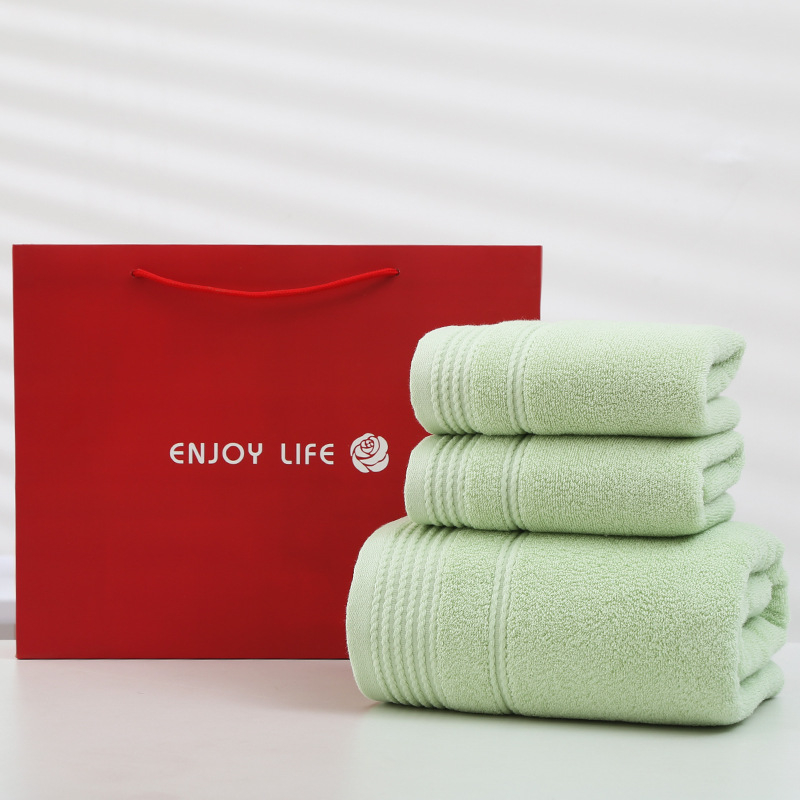 Σετ πετσετών από βαμβάκι με πλεκτό σχέδιο σε απλή πλέξη, 32s νήμα, 100 g πετσέτα και 400 g πετσέτα μπάνιου, δυνατότητα κεντήματος και εκτύπωσης λογότυπου