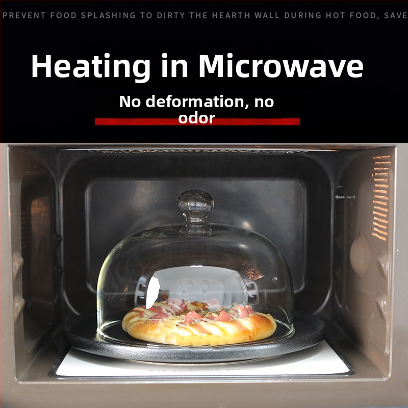 Kryt na mikrovlnnú rúru na potraviny, teplovzdorné sklo, multifunkčný, izolácia a prachotesnosť (teplovzdorné sklo; multifunkčné; izolácia; prachotesnosť; prispôsobiteľný podľa výkresov)