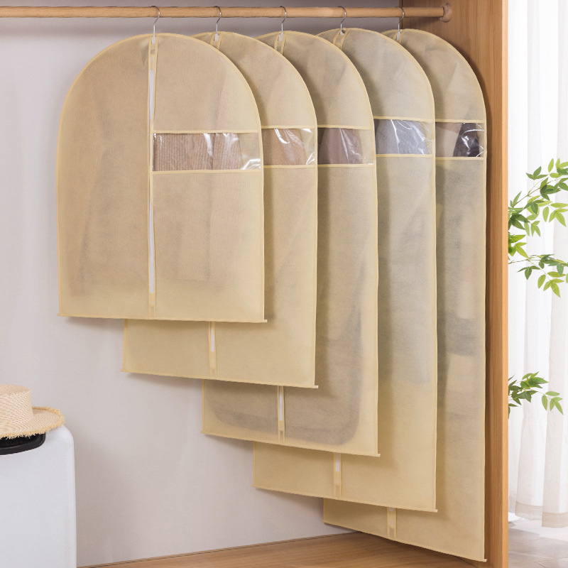 Κάλυμμα ενδυμάτων από μη υφασμένο ύφασμα – ιαπωνικού στυλ, πλήρως κλειστό, κρεμάστρα, προστασία από σκόνη και υγρασία για αποθήκευση στο υπνοδωμάτιο