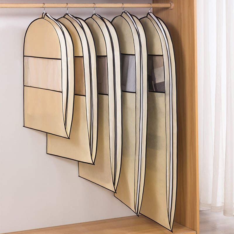 Κάλυμμα ενδυμάτων από μη υφασμένο ύφασμα – ιαπωνικού στυλ, πλήρως κλειστό, κρεμάστρα, προστασία από σκόνη και υγρασία για αποθήκευση στο υπνοδωμάτιο