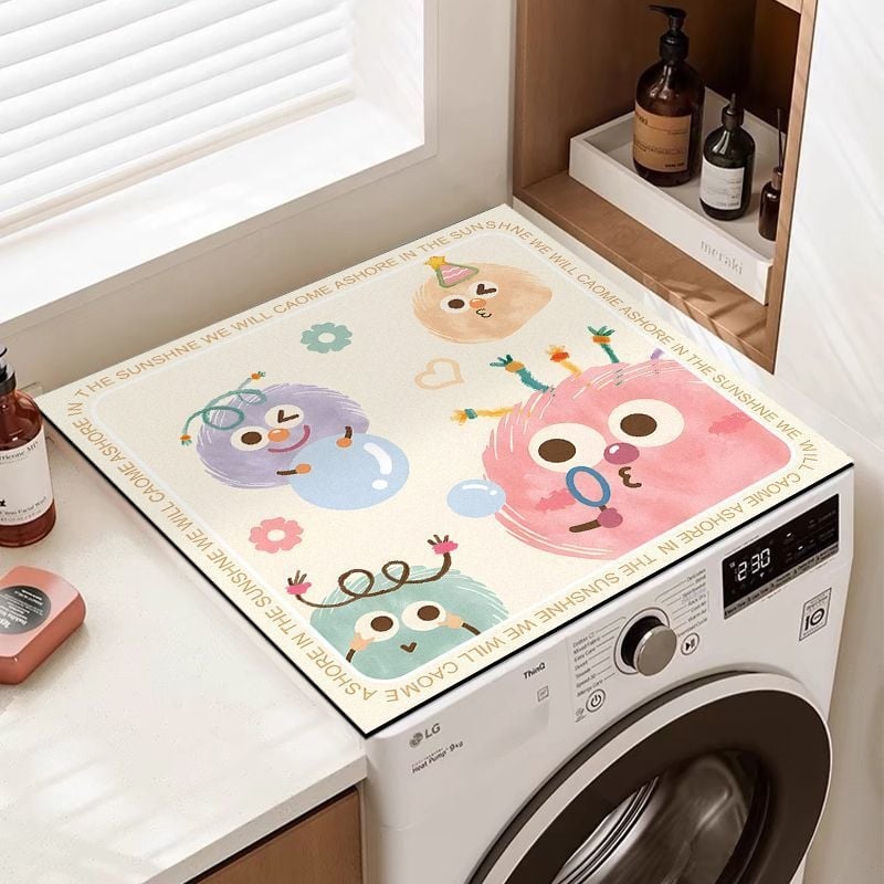 Покривало за пералня – карикатурен стил, диатомова кал като материал, персонализируемо, марка Peng Jing