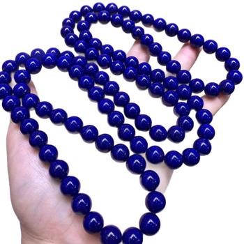 Narukvica od lapisa lazuli, 7A kolekcija, unisex originalni dizajn, 108 perlica, brušenje i poliranje