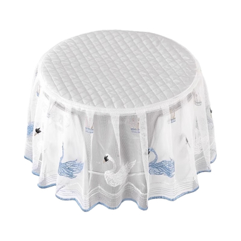 Калъф за климатик – кръгла дантелена бродерия, универсален, модерен минималистичен стил