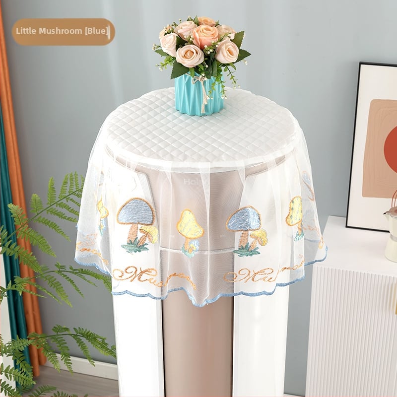 Калъф за климатик – кръгла дантелена бродерия, универсален, модерен минималистичен стил