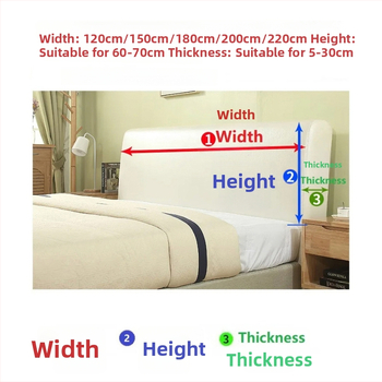 Покривка за главата на леглото Lazy Worm — велур с ефект облак, противохлъзгаща се еластична лента, прахоозащитна облегалка, модерен минималистичен стил, персонализируема