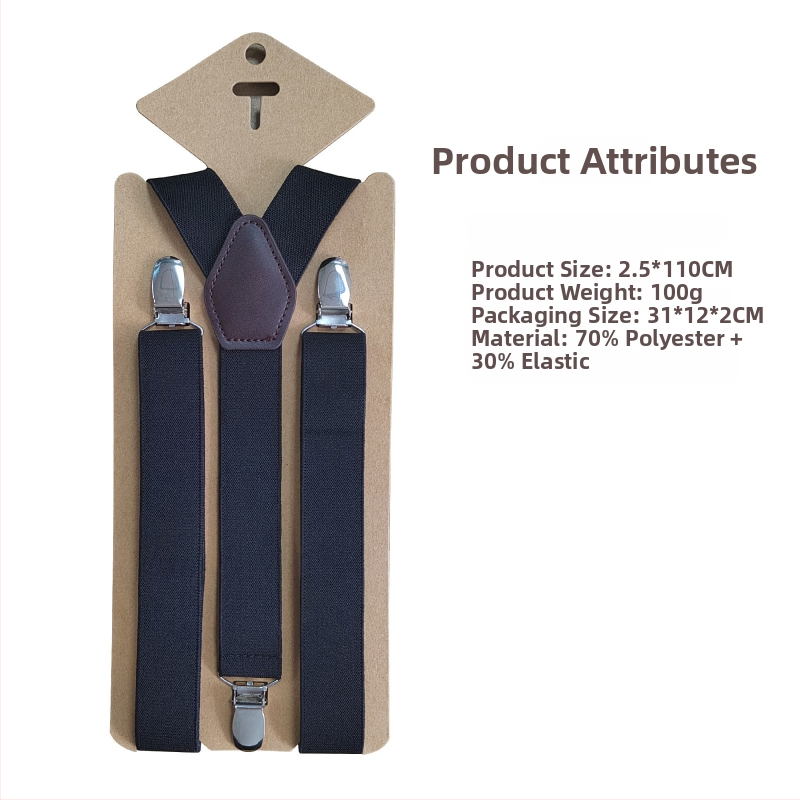 Unisex ramienka na nohavice, 3 klipsy, nastaviteľné, prekrížené, elastické z polyesteru