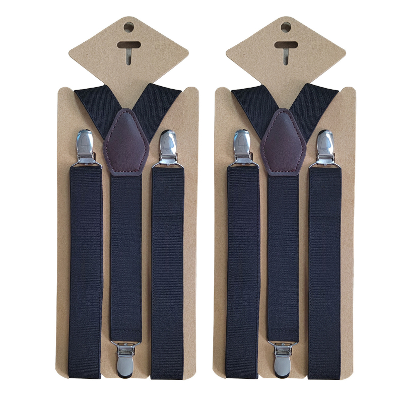 Bretele unisex cu 3 clips, reglabile, cross-back, elastice din poliester