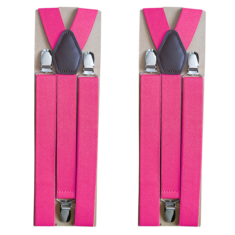 Bretele unisex cu 3 clips, reglabile, cross-back, elastice din poliester