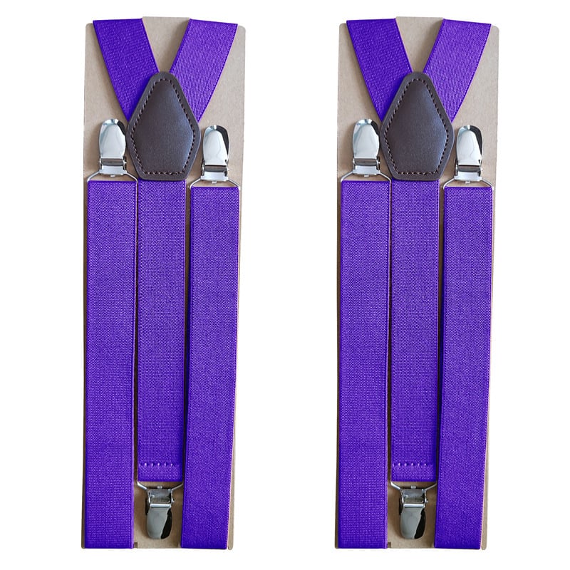 Bretele unisex cu 3 clips, reglabile, cross-back, elastice din poliester