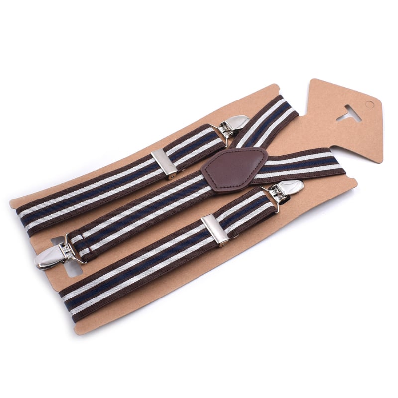 Bretele unisex cu 3 clips, reglabile, cross-back, elastice din poliester