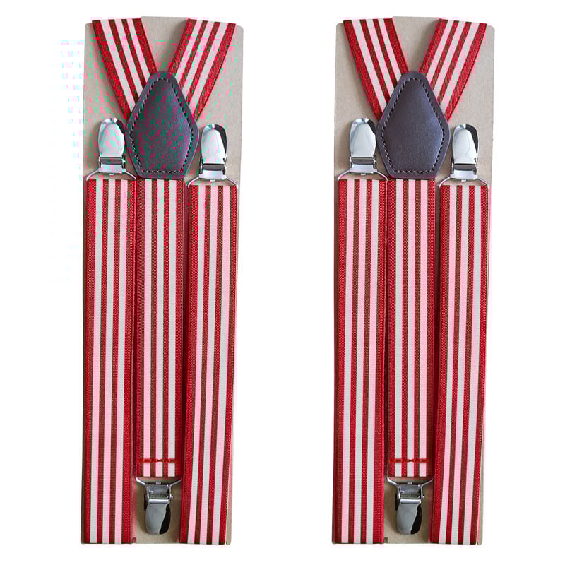 Bretele unisex cu 3 clips, reglabile, cross-back, elastice din poliester