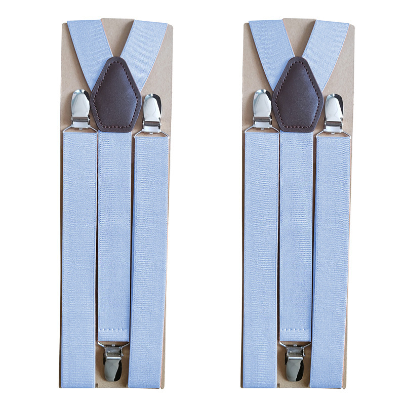 Bretele unisex cu 3 clips, reglabile, cross-back, elastice din poliester