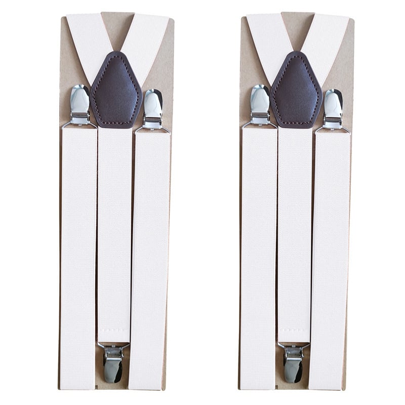 Bretele unisex cu 3 clips, reglabile, cross-back, elastice din poliester