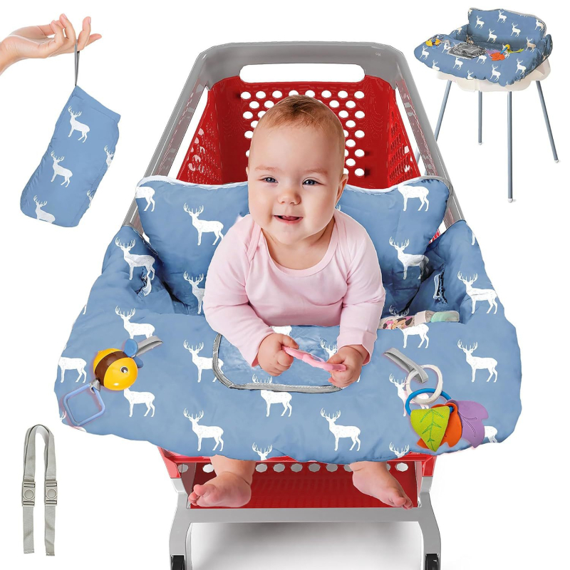 Poliester navlaka za visoku stolicu za bebe i navlaka za kolica za kupovinu, nepravilan oblik, otporna na habanje, otisnuti uzorak, MD01