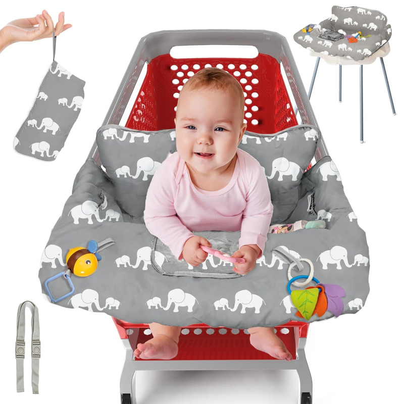 Poliester navlaka za visoku stolicu za bebe i navlaka za kolica za kupovinu, nepravilan oblik, otporna na habanje, otisnuti uzorak, MD01