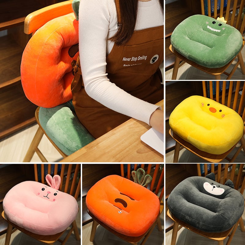 Perna de scaun groasă pentru studenți, pernă pentru scaun auto pentru examenul de permis — catifea pluș, umplutură PP bumbac, conținut țesătură 70%