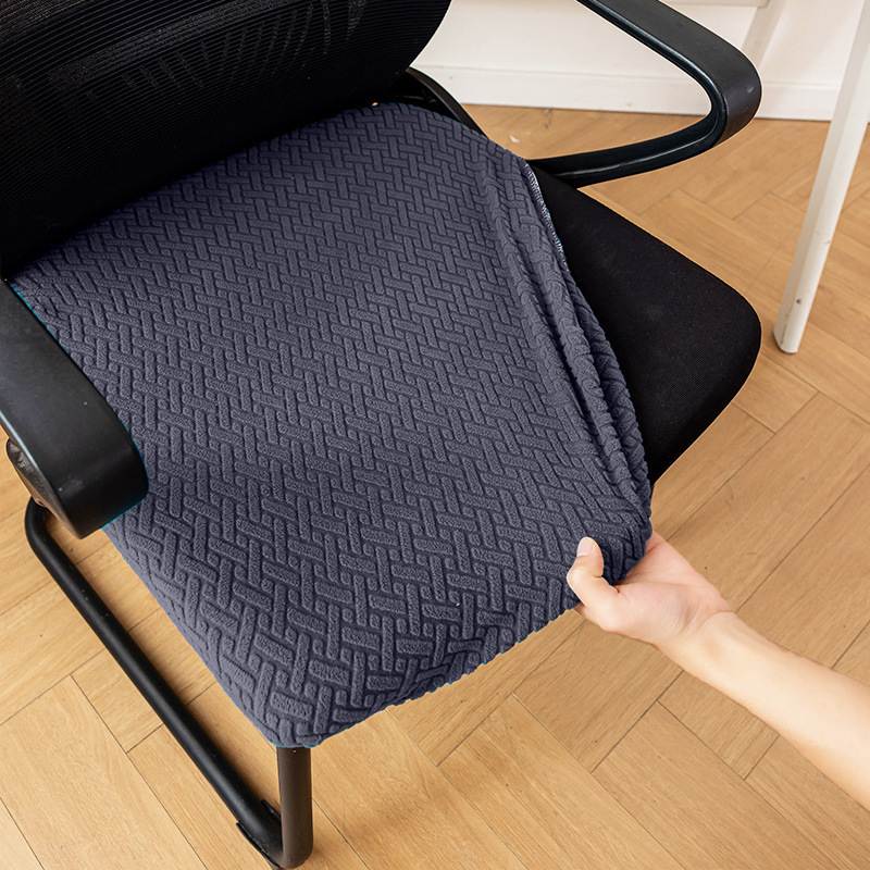 Navlaka za uredsku stolicu od polar flisa, minimalistički stil, uzorak zvjezdani lanac, otporna na habanje, zaštita od ogrebotina mačaka