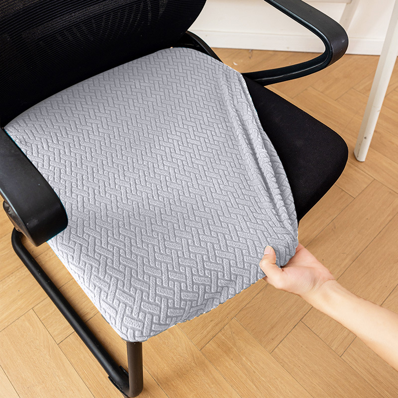 Navlaka za uredsku stolicu od polar flisa, minimalistički stil, uzorak zvjezdani lanac, otporna na habanje, zaštita od ogrebotina mačaka