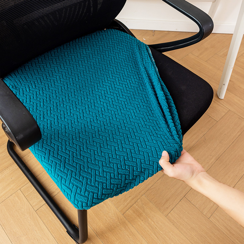 Navlaka za uredsku stolicu od polar flisa, minimalistički stil, uzorak zvjezdani lanac, otporna na habanje, zaštita od ogrebotina mačaka