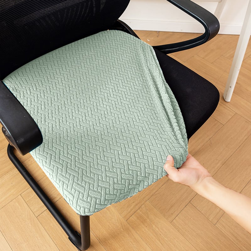 Navlaka za uredsku stolicu od polar flisa, minimalistički stil, uzorak zvjezdani lanac, otporna na habanje, zaštita od ogrebotina mačaka