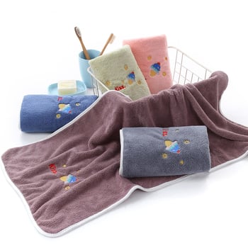 Krpa za lice, visokog gustoće koralni fleece, izvezen logotip, vlakno 8020, 80-100 g