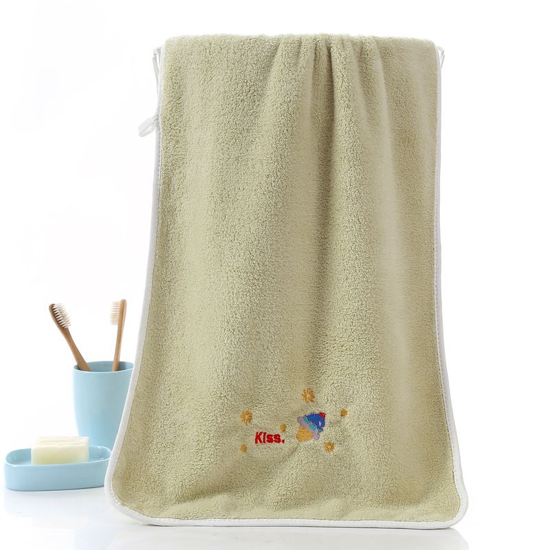 Krpa za lice, visokog gustoće koralni fleece, izvezen logotip, vlakno 8020, 80-100 g