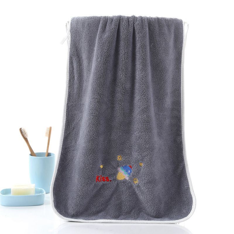 Krpa za lice, visokog gustoće koralni fleece, izvezen logotip, vlakno 8020, 80-100 g