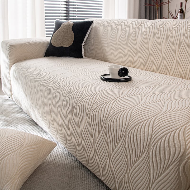 Jacquard baršunasta navlaka za modularne kauče, protuklizno potpuno pokrivanje, minimalistički stil, sve sezone