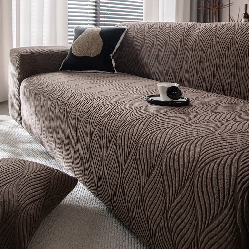 Jacquard baršunasta navlaka za modularne kauče, protuklizno potpuno pokrivanje, minimalistički stil, sve sezone