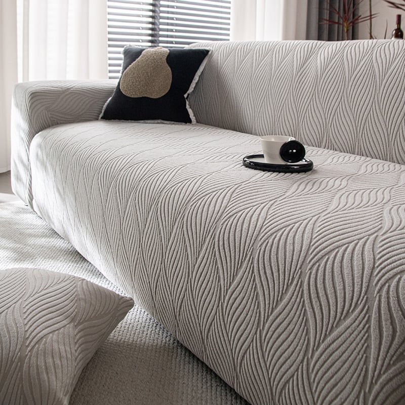 Jacquard baršunasta navlaka za modularne kauče, protuklizno potpuno pokrivanje, minimalistički stil, sve sezone