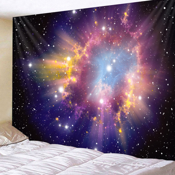 Гоблен за стена със звездна нощ, полиестер, машинно тъкане, сценичен дизайн, възможност за персонализация