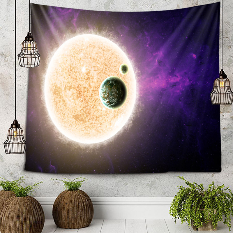 Гоблен за стена със звездна нощ, полиестер, машинно тъкане, сценичен дизайн, възможност за персонализация