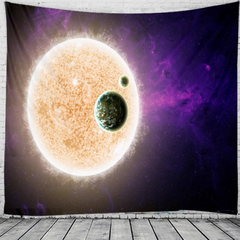 Гоблен за стена със звездна нощ, полиестер, машинно тъкане, сценичен дизайн, възможност за персонализация