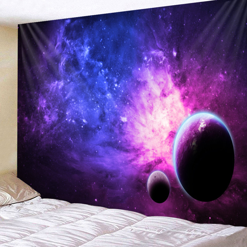 Гоблен за стена със звездна нощ, полиестер, машинно тъкане, сценичен дизайн, възможност за персонализация