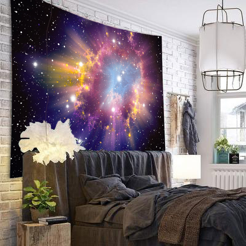 Гоблен за стена със звездна нощ, полиестер, машинно тъкане, сценичен дизайн, възможност за персонализация