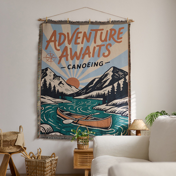 Декоративна тъкана гоблен-одеяло за хол и спалня — полиестерно-памучен състав, машино тъкано, правоъгълна форма, подходящо за всекидневна и спалня, ръчно пране