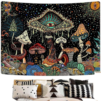 Гоблен за стена – 100% полиестер, скандинавски стил, дигитален термопечат, правоъгълен, флорален мотив