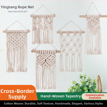 Гоблен за стена, памук, пасторален стил, ръчно тъкане, форма на сърце