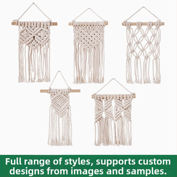 Гоблен за стена, памук, пасторален стил, ръчно тъкане, форма на сърце