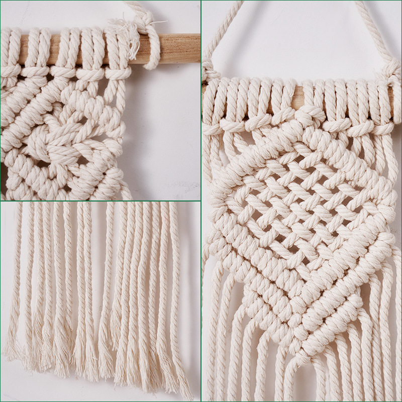 Гоблен за стена, памук, пасторален стил, ръчно тъкане, форма на сърце