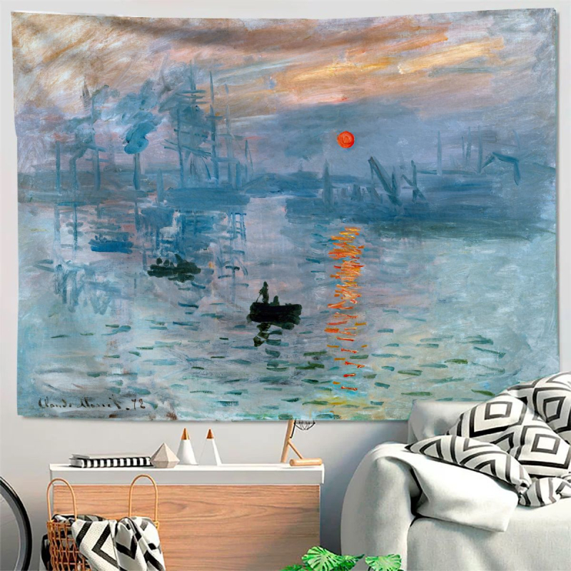 Гоблен за стена – полиестер, цифров топлинен трансфер, 91–100% съдържание, пейзажен модел, правоъгълна форма