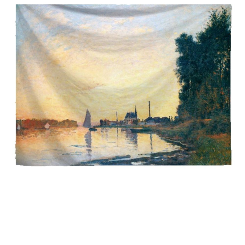 Гоблен за стена – полиестер, цифров топлинен трансфер, 91–100% съдържание, пейзажен модел, правоъгълна форма