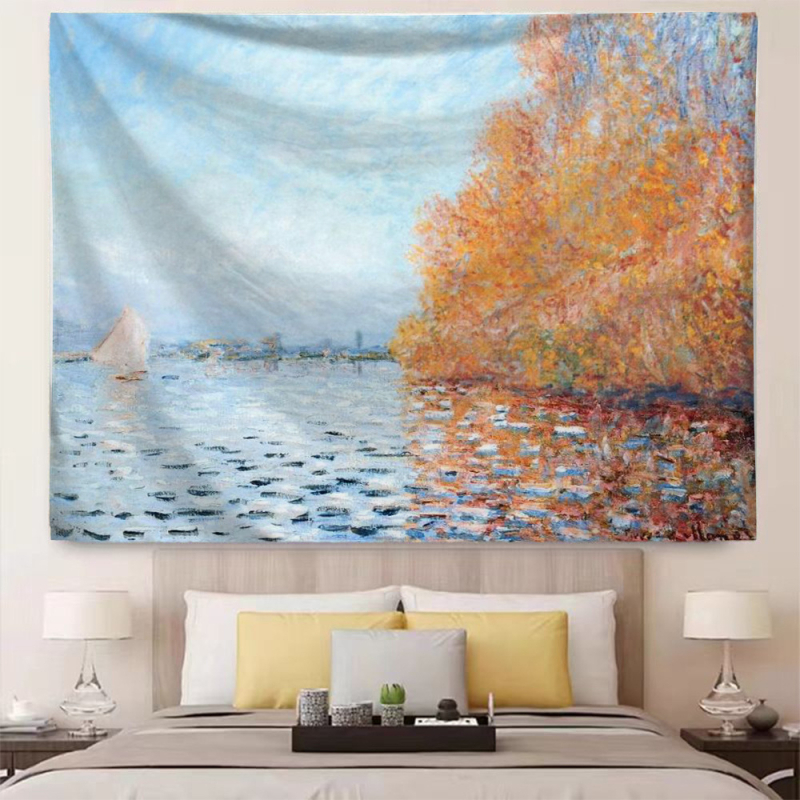 Гоблен за стена – полиестер, цифров топлинен трансфер, 91–100% съдържание, пейзажен модел, правоъгълна форма