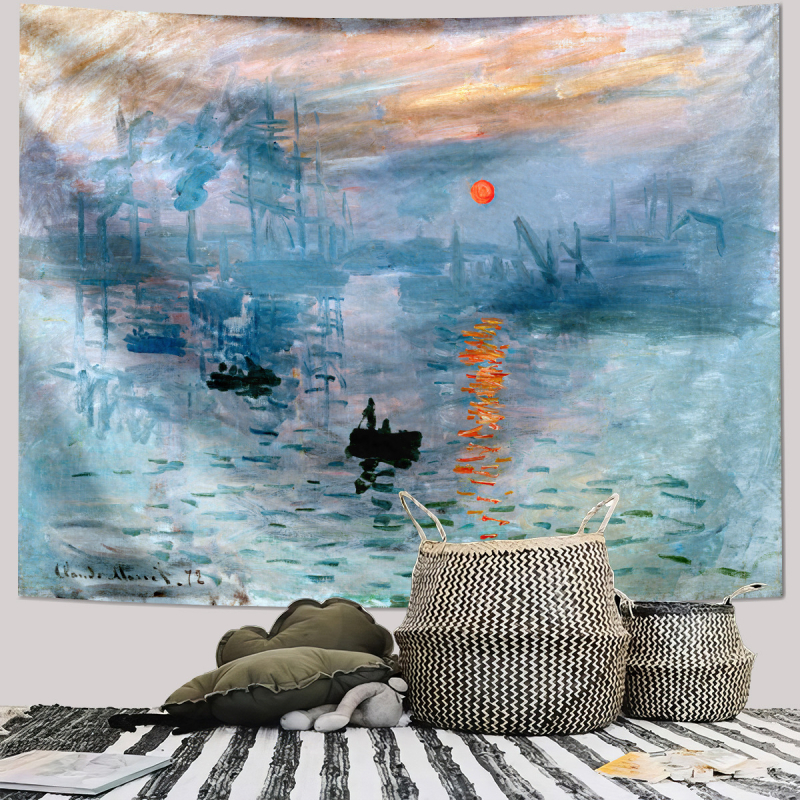 Гоблен за стена – полиестер, цифров топлинен трансфер, 91–100% съдържание, пейзажен модел, правоъгълна форма