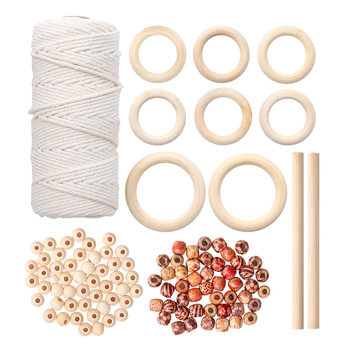 DIY памучна въжена мрежеста торба за саксия — ръчно тъкана