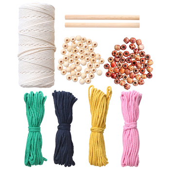 DIY памучна въжена мрежеста торба за саксия — ръчно тъкана