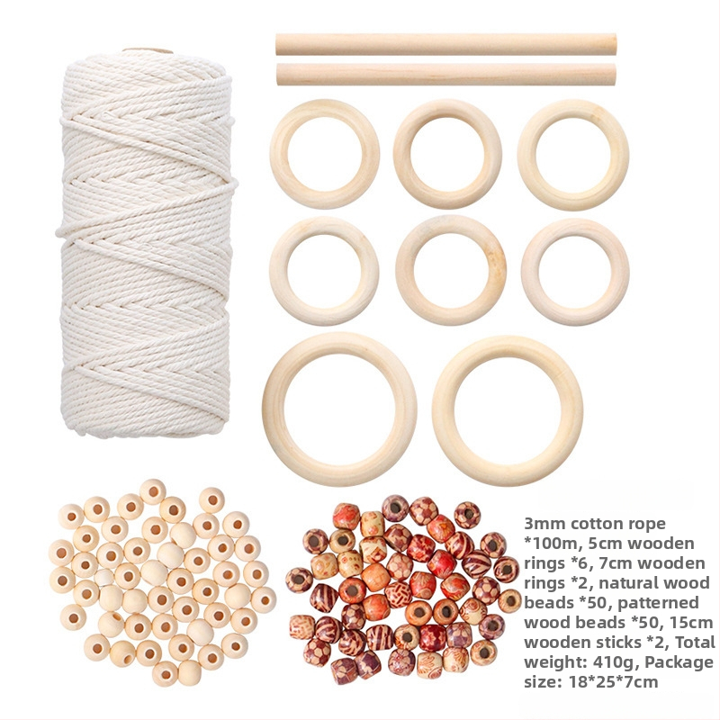 DIY памучна въжена мрежеста торба за саксия — ръчно тъкана